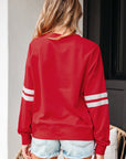 Lennon Varsity Striped Oversized Sweatshirt