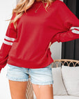Lennon Varsity Striped Oversized Sweatshirt