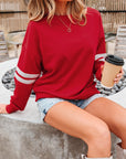 Lennon Varsity Striped Oversized Sweatshirt