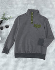 Everleigh Quilted Snap Neck Sweatshirt