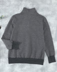 Everleigh Quilted Snap Neck Sweatshirt