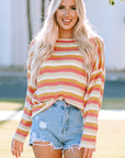 Harper Stripe Long Sleeve Knitted Sweater
