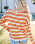 Harper Stripe Long Sleeve Knitted Sweater