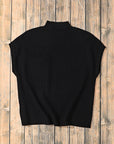 Lindsey Patch Pocket Ribbed Knit Short Sleeve Sweater