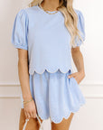 Princess Pearl Scalloped Skort Set