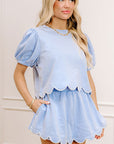 Princess Pearl Scalloped Skort Set