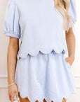 Princess Pearl Scalloped Skort Set