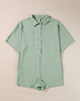 Nyomi Half Button Collared Loose Romper