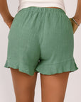 Katie High Waist Pocketed Ruffle Shorts