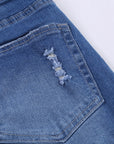Karla Frayed Hem Denim Shorts