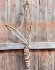 Brown and Tan Mule Tape Halter with Lariat Noseband