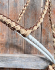 Brown and Tan Mule Tape Halter with Lariat Noseband