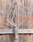 Brown and White Mule Tape Halter with Lariat Noseband