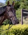 The Sun King Brown Patent Leather Snaffle Bridle