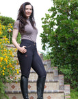 Evolution Full Seat Breeches - Black and Rose Gold - HIGH WAIST