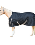 AJ Tack 1200D Horse Turnout Blanket with Storage Bag - Black