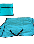 AJ Tack 1200D Horse Turnout Blanket with Storage Bag - Turquoise