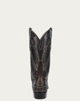 C4150 - MEN'S WOVEN DETAIL WITH EMBROIDERY BROWN SNIP TOE COWBOY BOOT