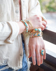 Simplicity Refined Blue Spiny Oyster/Turquoise Golden Bracelet