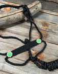 Black and Neon Green Mule Tape Halter -  