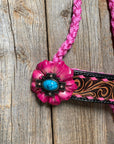 Pink Mule Tape Halter - Turquoise 