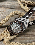 Tan Mule Tape Halter - Cow Hide and Clear 