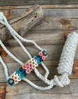 White Mule Tape Halter - Multi Floral and Turquoise 