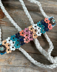 White Mule Tape Halter - Multi Floral and Turquoise 