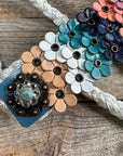 White Mule Tape Halter - Multi Floral and Turquoise 