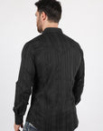 Mens Modern Fit Stretch Lurex Western Long Sleeve Shirt