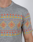 Mens Performance Fabric Modern Fit Stretch Aztec T-Shirt