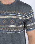 Mens Performance Fabric Modern Fit Stretch Aztec T-Shirt