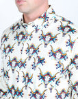 Mens Satin Cotton/Spandex Modern Fit Long Sleeve Shirt