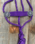Purple Mule Tape Halter - Antique Silver 