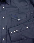 Rancher Crease - Navy Blue - Long Sleeve - Snaps