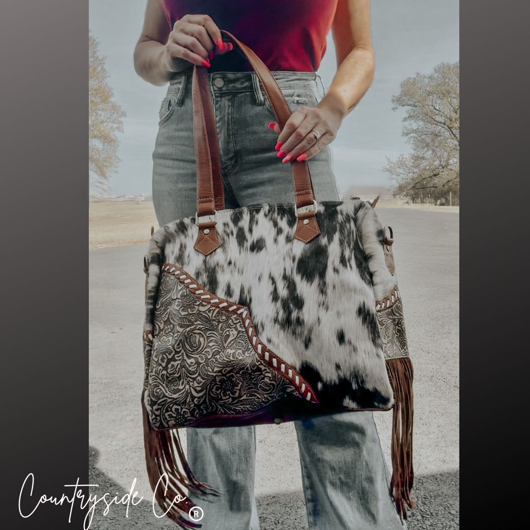 Laramie Cowhide Tooled Leather Concealed Carry Bag, Summer Edition Limited Made