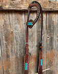 Medium Oil Copper Dot Turquoise Tack Set 