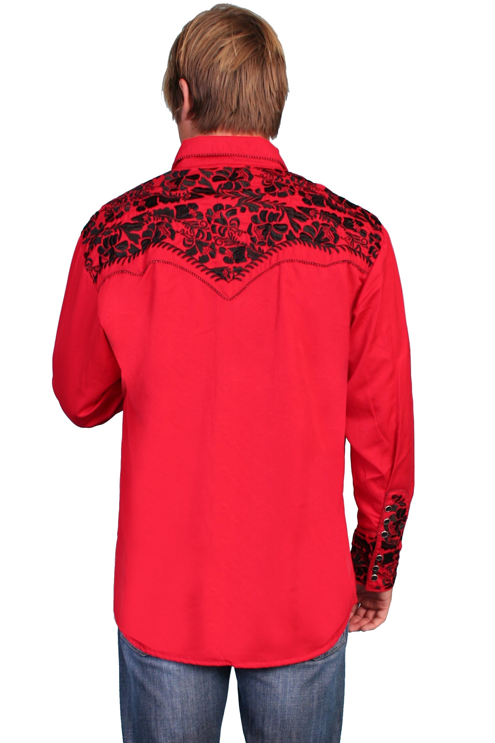 Floral Tooled Embroidery Shirt - P-634X