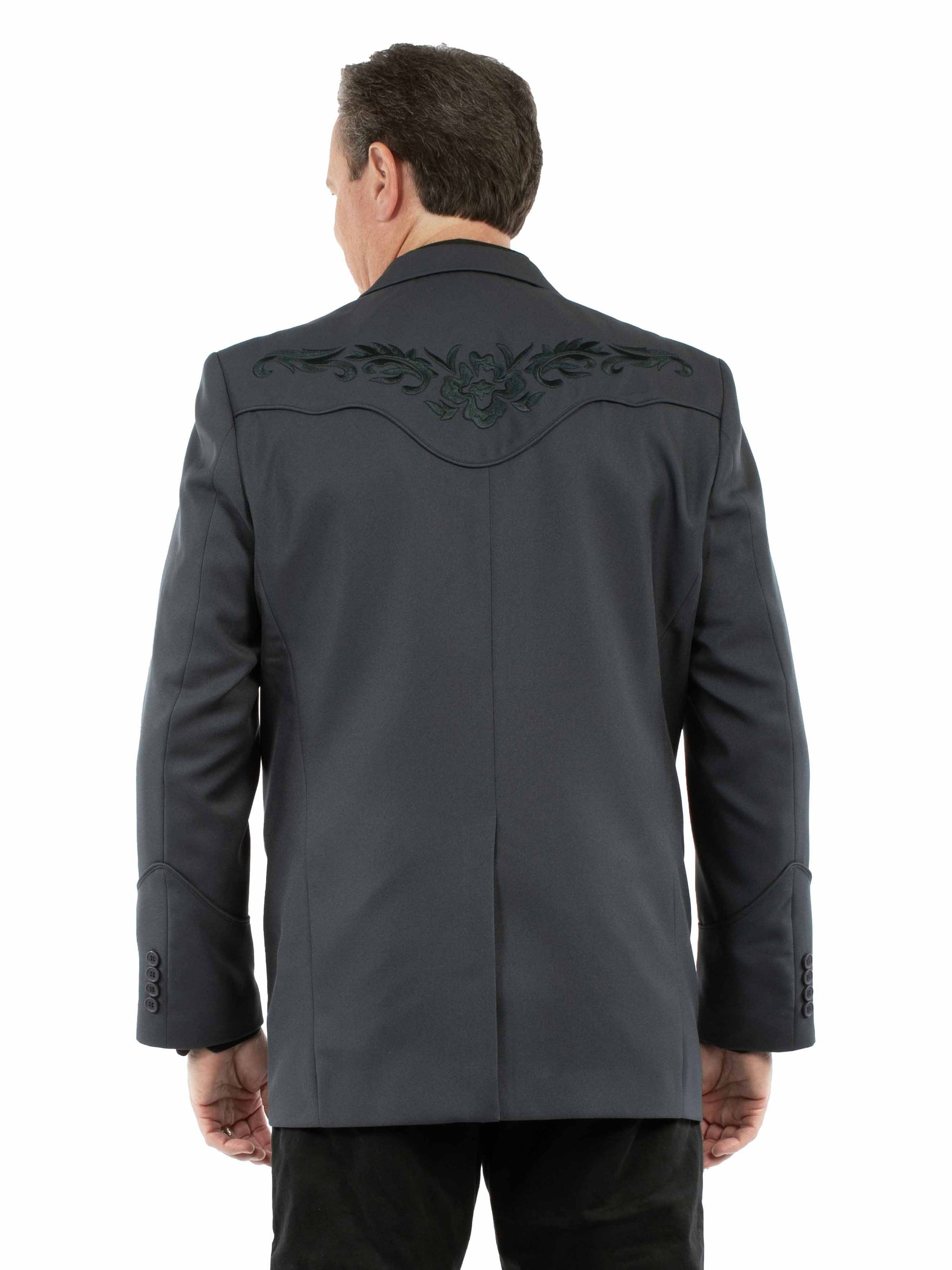 Floral Tonal Emb. Blazer - P-733LX