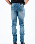 Pax Men's Dark Blue Slim Stretch Jeans