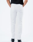 Pax Men's White Slim Stretch Jeans