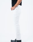 Pax Men's White Slim Stretch Jeans