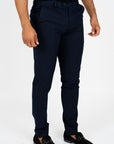 Heath Men's Navy Super Slim Dress Pants