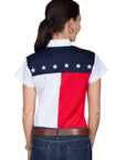 Capsleeve Color Block Blouse - PL-756SS