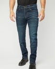 Pax Men's Dk. Blue Aged Slim Stretch Jeans