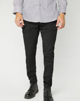 Heath Men's Black Super Slim Dress Pants