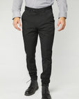 Heath Men's Black Super Slim Dress Pants