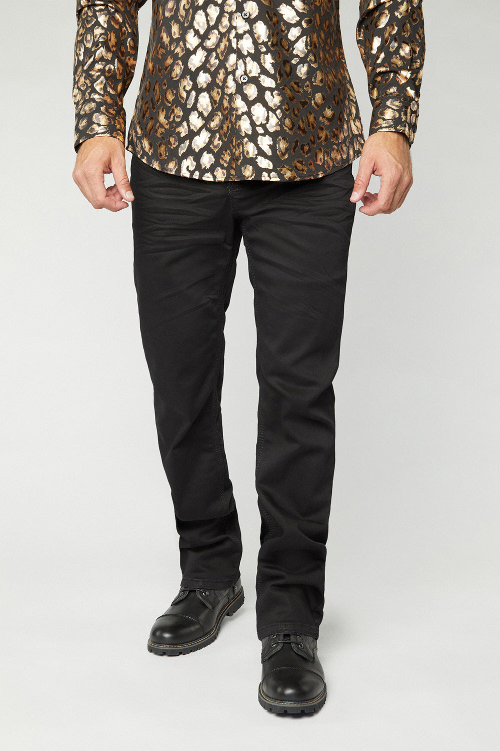Slade Men&#39;s Black Relaxed Fit Stretch Pants