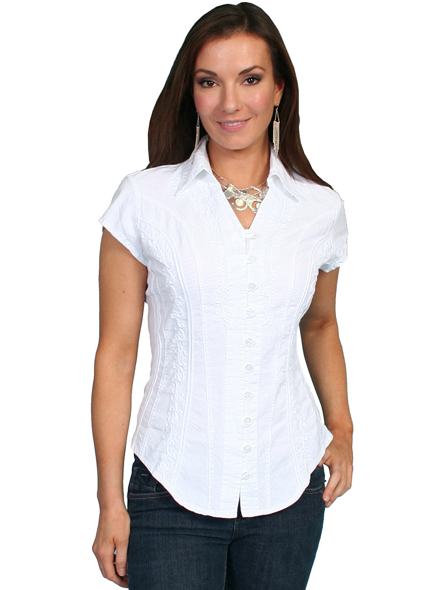 Capsleeve Peruvian Cotton Blouse - PSL-066