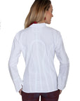 L/s Blouse W/band Collar/bell Cuffs - PSL-187